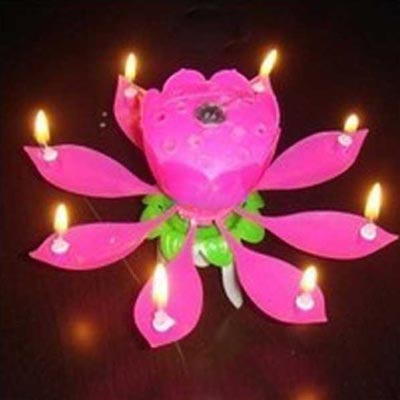 "Musical Lotus Candle - Click here to View more details about this Product